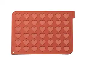 MAC03 HEART SILICON MAT N42 MACARON 38X35 MM TERRACOTTA SILIKOMART