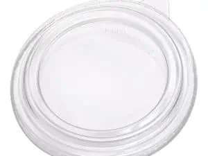 300 PCS BROWN SALAD BOWL RPET LIDS 185 mm DIAMETER